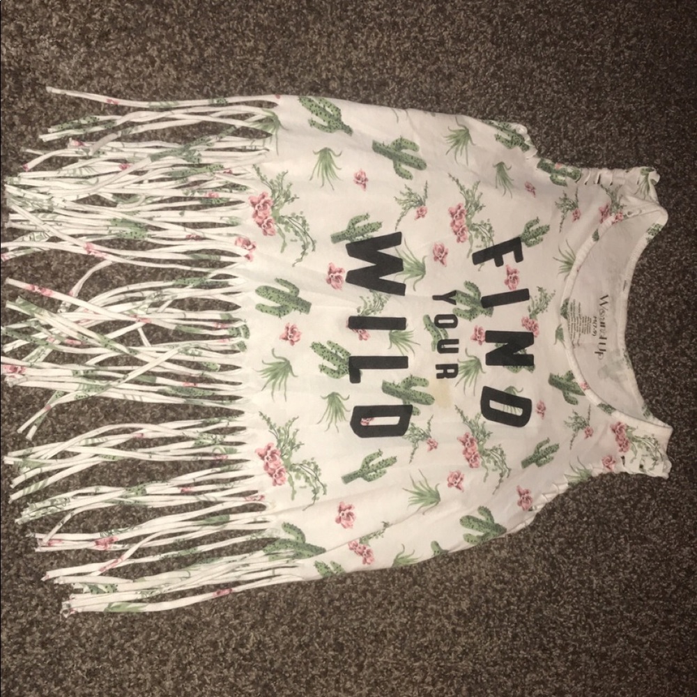 Cactus and Flowers Crop Top